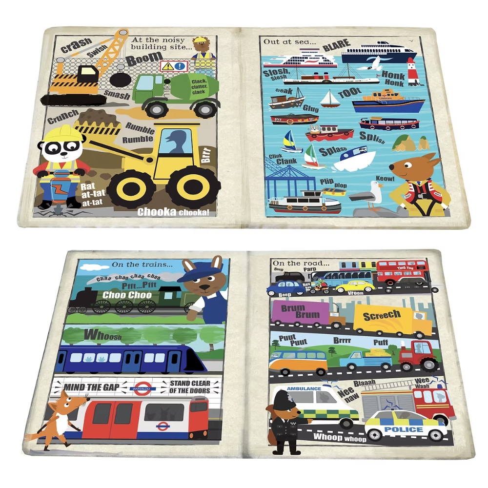 Crinkle Cloth Book - Noisy Vehicles