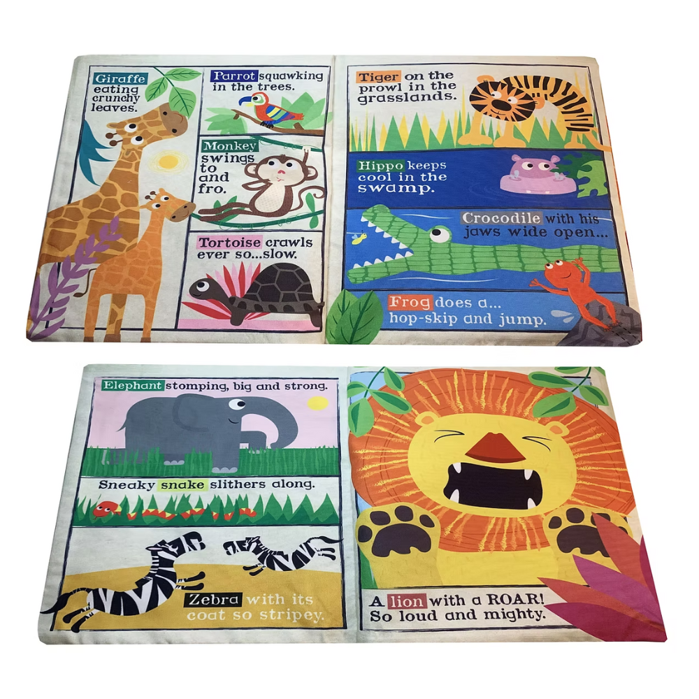 Crinkle Cloth Book - Safari Animals