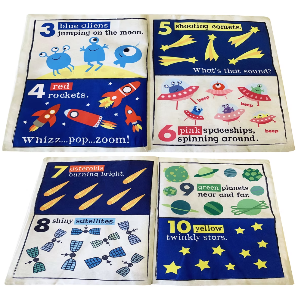 Crinkle Cloth Book -Space Count