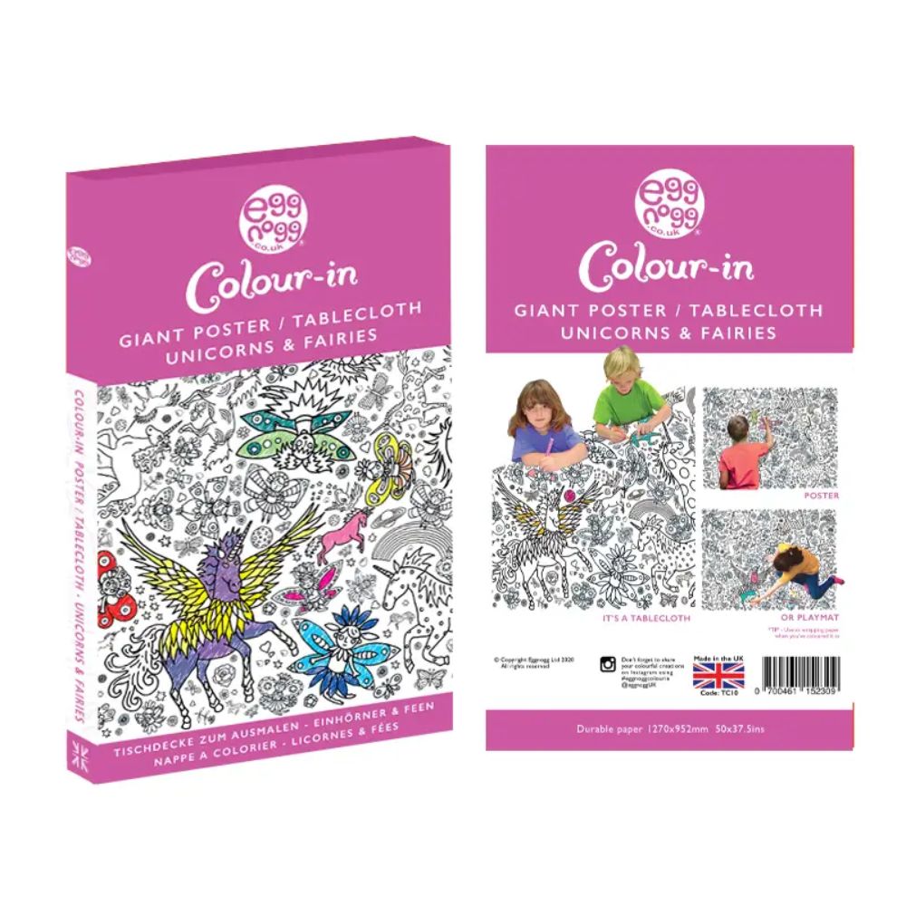 Unicorns and Fairies Giant Colouring Poster