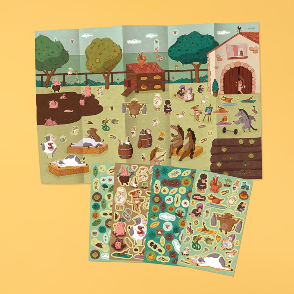 Farmtastic World Sticker Poster