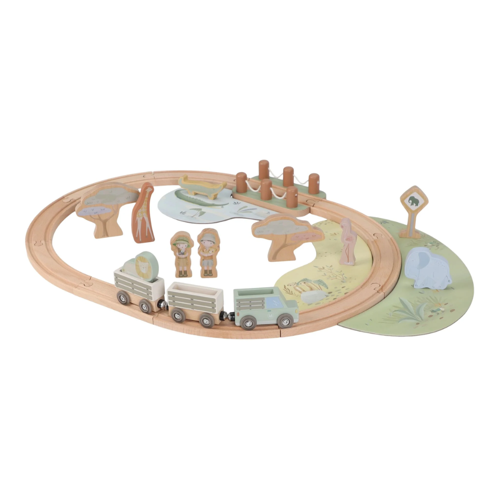 Wooden Train Track - Safari Friends