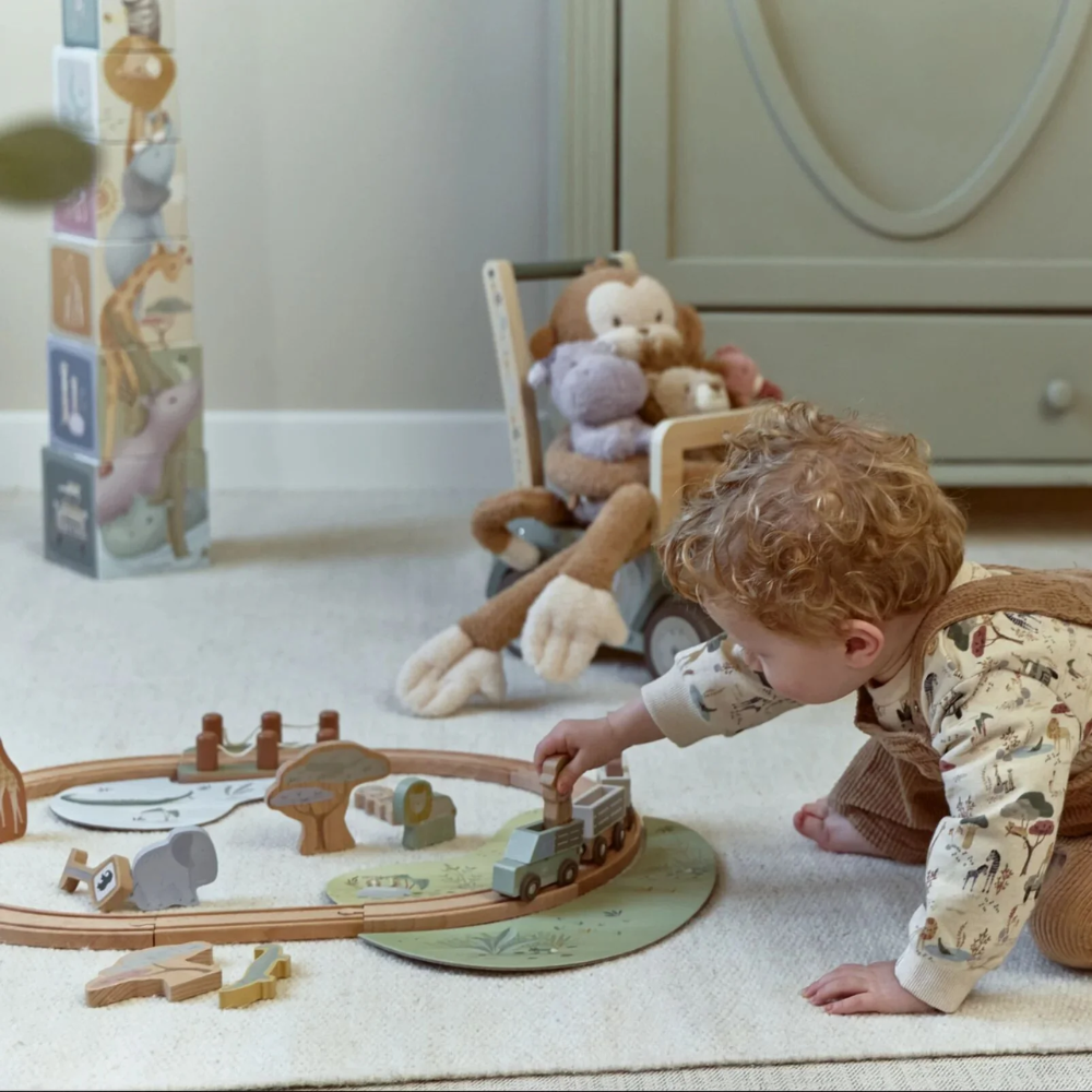 Wooden Train Track - Safari Friends