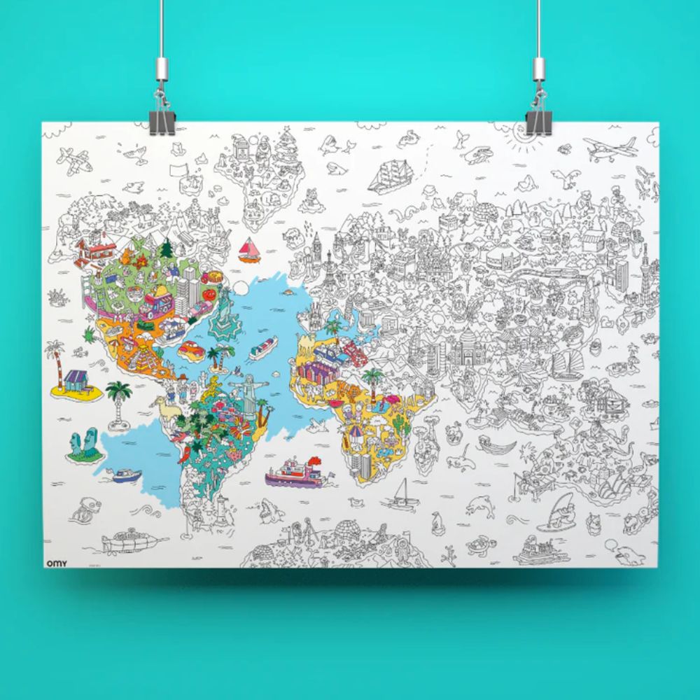 Atlas Giant Colouring Poster