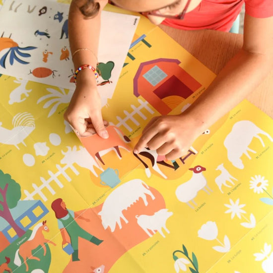 Giant Farm Discovery Sticker Poster - Poppik