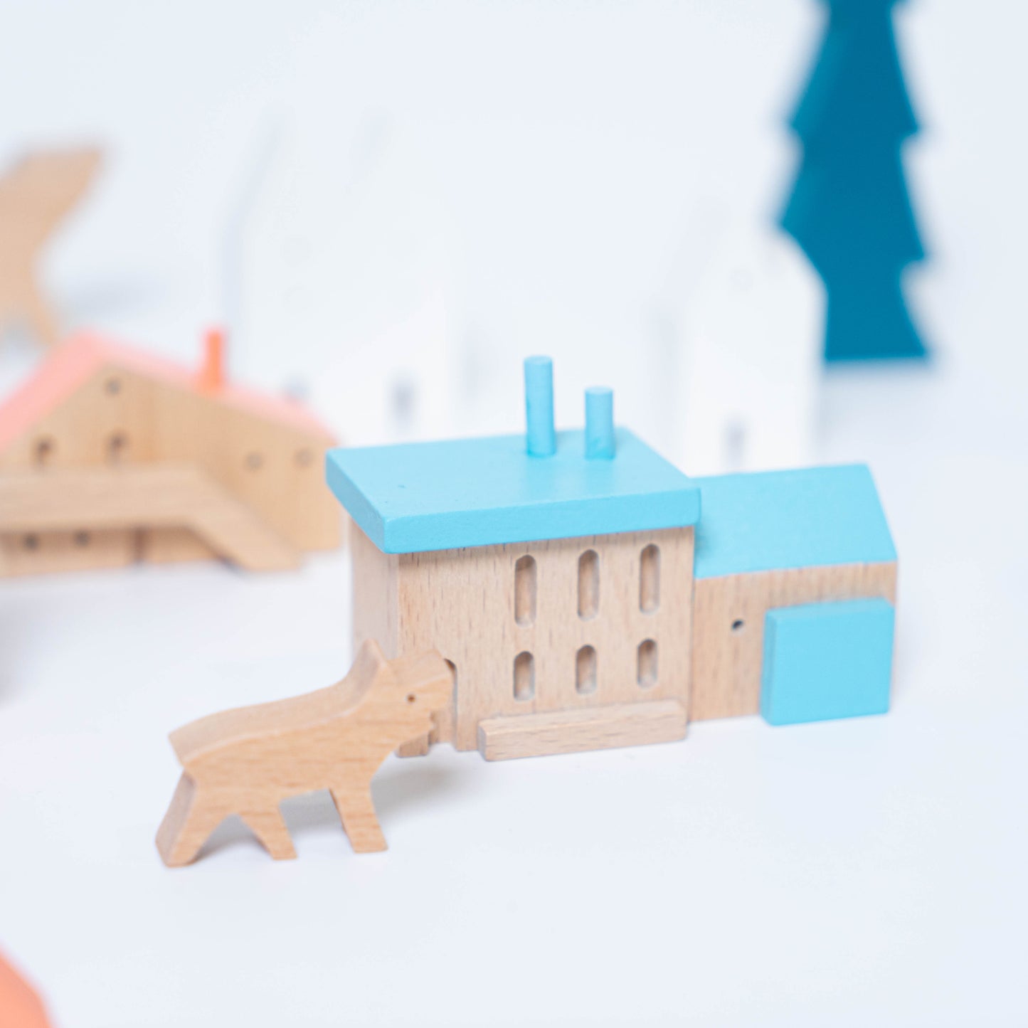 Little town wooden toys on sale