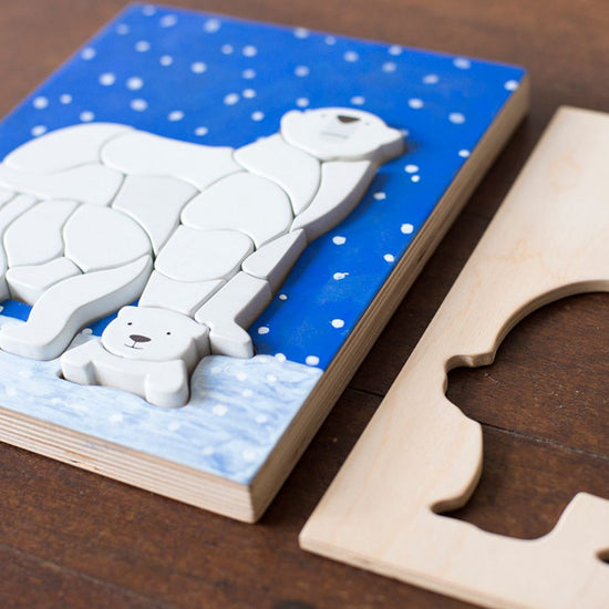 Wooden Polar Bear Puzzle