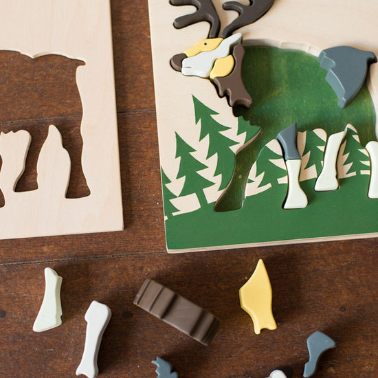 Wooden Reindeer Puzzle