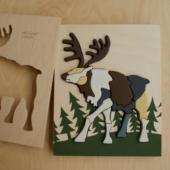 Wooden Reindeer Puzzle