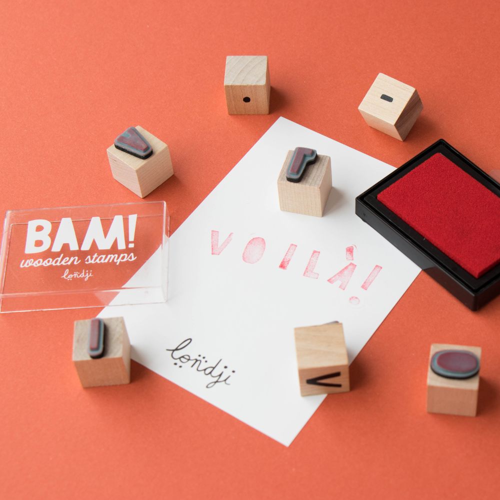 Word Ink Stamp Bam! Words Stamps - Londji - Creative Letter Ink Stamps – All The Kids