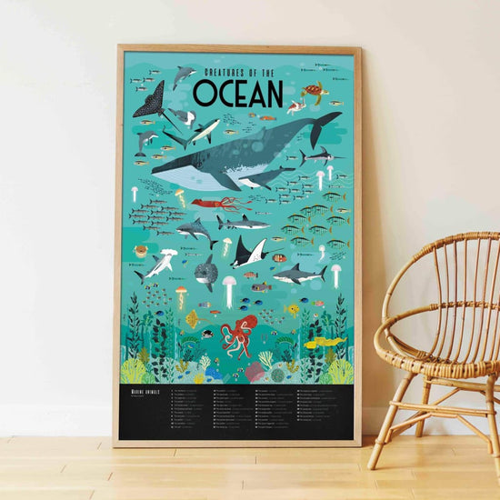 Poppik Animals Of The Ocean Discovery Poster