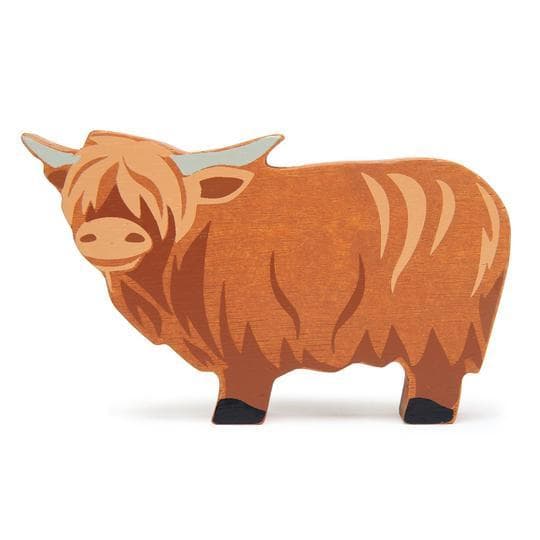 Tender Leaf Farmyard - Wooden Highland Cow